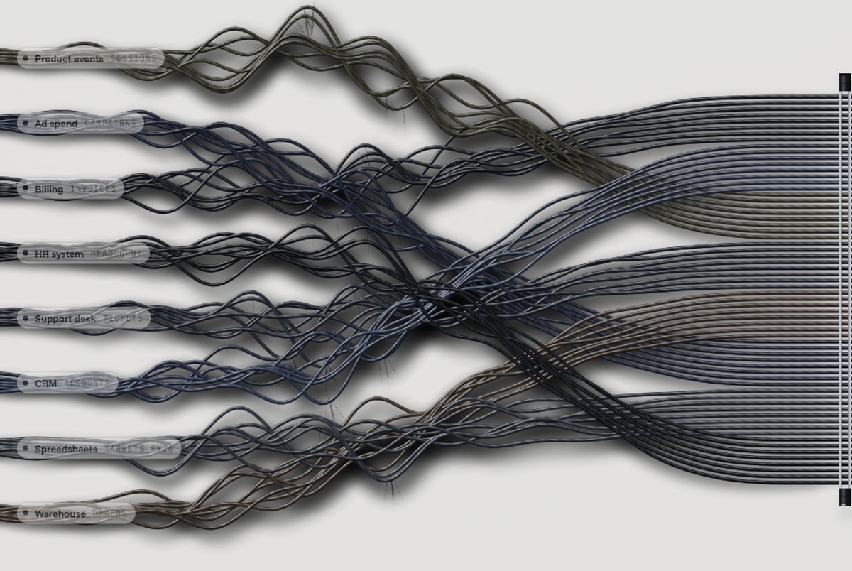 Individual threads connect into the network